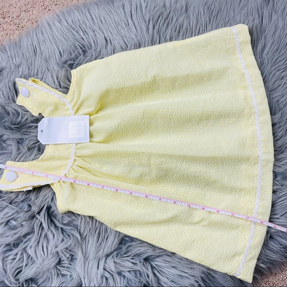 LIL CACTUS seersucker dress | yellow - white | - Picture 8 of 8